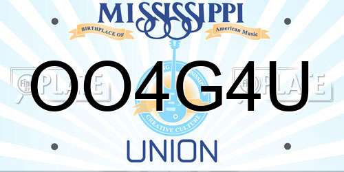 OO4G4U Mississippi License Plate