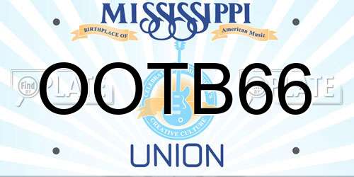 OOTB66 Mississippi License Plate