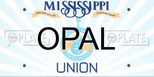 OPAL Mississippi License Plate