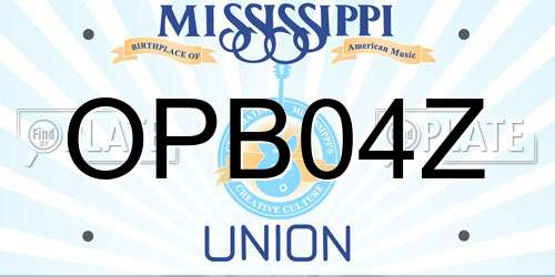 OPB04Z Mississippi License Plate