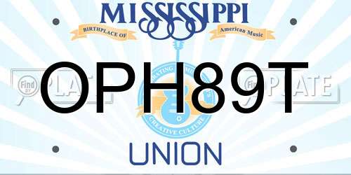 OPH89T Mississippi License Plate