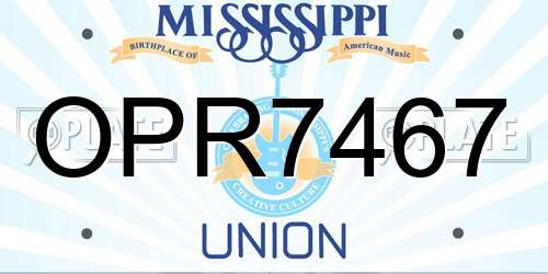OPR7467 Mississippi License Plate