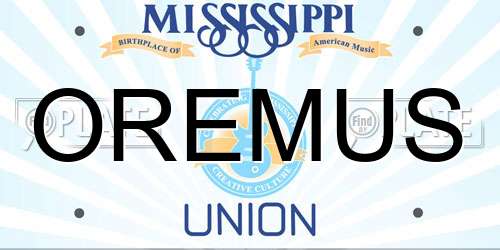OREMUS Mississippi License Plate