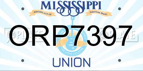 ORP7397 Mississippi License Plate