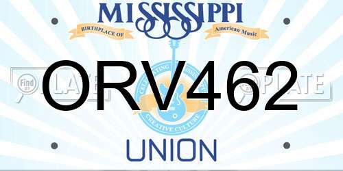 ORV462 Mississippi License Plate