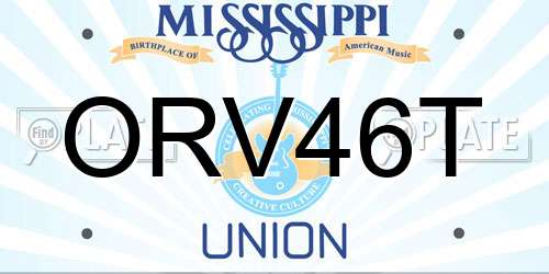ORV46T Mississippi License Plate