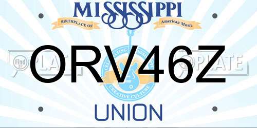 ORV46Z Mississippi License Plate