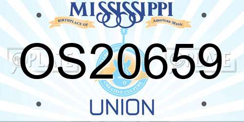 OS20659 Mississippi License Plate