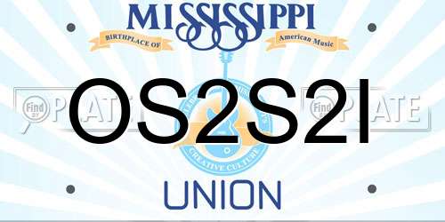 OS2S2I Mississippi License Plate