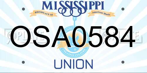 OSA0584 Mississippi License Plate