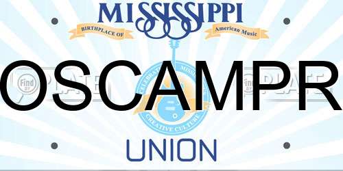 OSCAMPR Mississippi License Plate