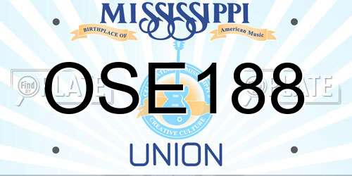OSE188 Mississippi License Plate