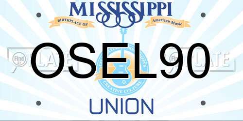 OSEL90 Mississippi License Plate