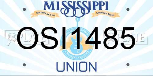OSI1485 Mississippi License Plate