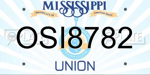 OSI8782 Mississippi License Plate