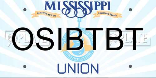 OSIBTBT Mississippi License Plate