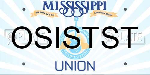 OSISTST Mississippi License Plate