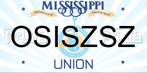 OSISZSZ Mississippi License Plate