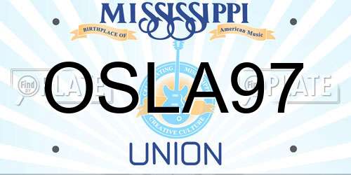 OSLA97 Mississippi License Plate