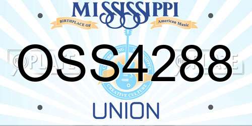 OSS4288 Mississippi License Plate