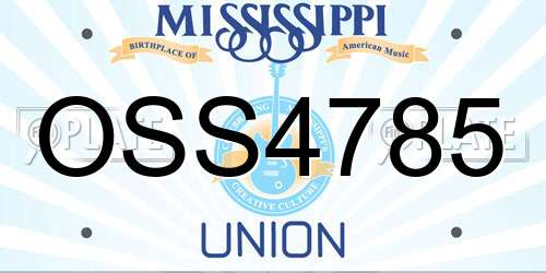 OSS4785 Mississippi License Plate
