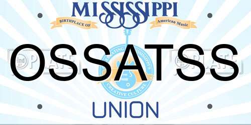 OSSATSS Mississippi License Plate