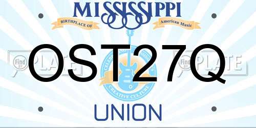 OST27Q Mississippi License Plate
