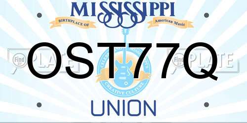 OST77Q Mississippi License Plate
