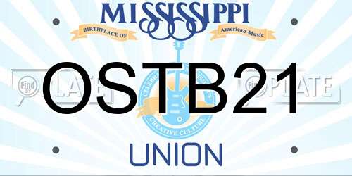 OSTB21 Mississippi License Plate
