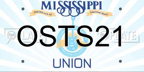 OSTS21 Mississippi License Plate