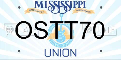 OSTT70 Mississippi License Plate