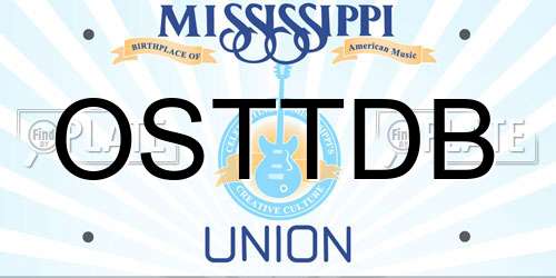 OSTTDB Mississippi License Plate
