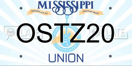 OSTZ20 Mississippi License Plate