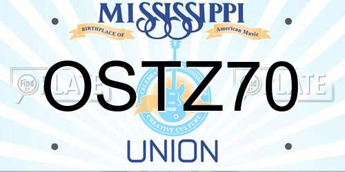 OSTZ70 Mississippi License Plate