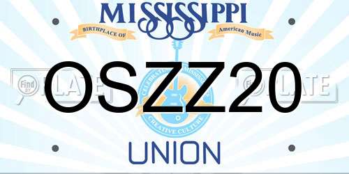 OSZZ20 Mississippi License Plate