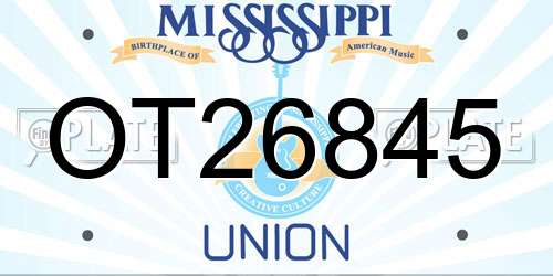 OT26845 Mississippi License Plate