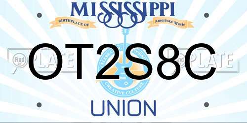 OT2S8C Mississippi License Plate