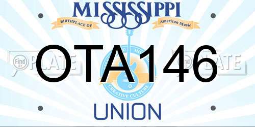 OTA146 Mississippi License Plate