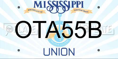 OTA55B Mississippi License Plate