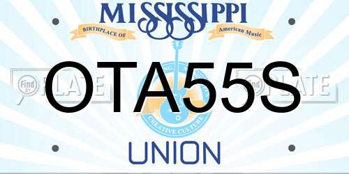 OTA55S Mississippi License Plate