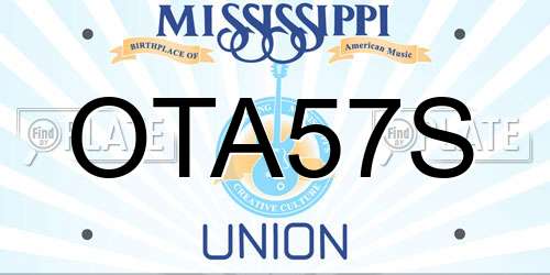 OTA57S Mississippi License Plate