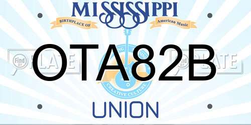 OTA82B Mississippi License Plate