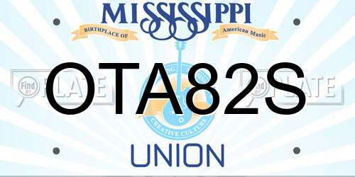 OTA82S Mississippi License Plate