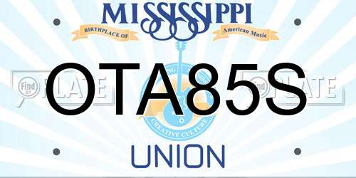 OTA85S Mississippi License Plate