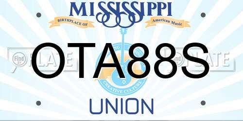 OTA88S Mississippi License Plate