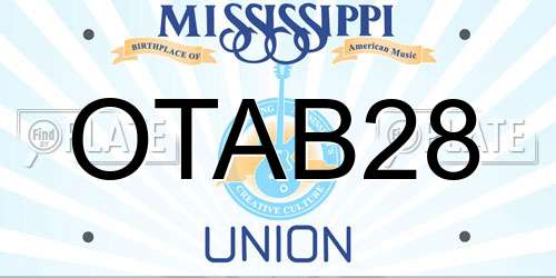 OTAB28 Mississippi License Plate