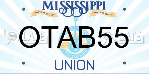 OTAB55 Mississippi License Plate