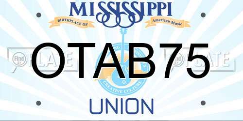 OTAB75 Mississippi License Plate