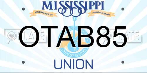OTAB85 Mississippi License Plate