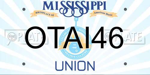 OTAI46 Mississippi License Plate